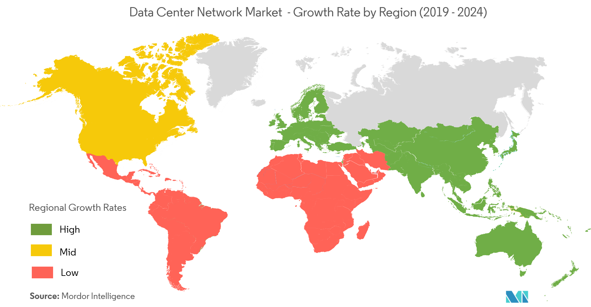Data Center Networks Market Growth by Region